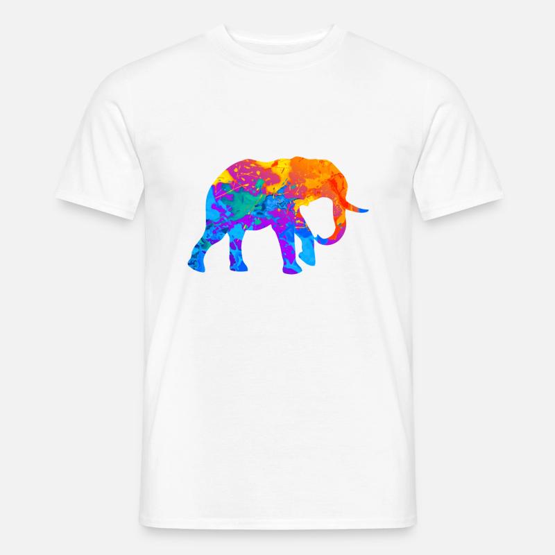 Elefant Elefanten Geschenk - Männer T-Shirt - Weiß