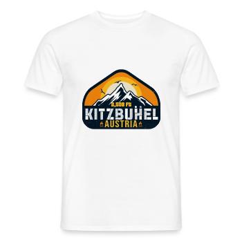Kitzbühel Austria Retro Sunset Ski 80s - Men's T-Shirt - white - Front - AI Model Male 178 dark (178cm)