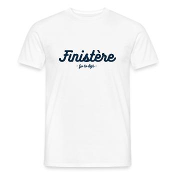 Finistère - T-shirt homme - blanc - Devant - AI Model Male 178 dark (178cm)