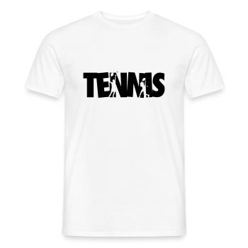 Joueur Drôle Cool Tennis - T-shirt homme - blanc - Devant - AI Model Male 178 dark (178cm)