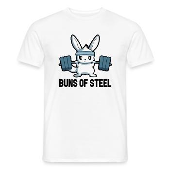 Bunny, Fitness, Gym, Motivation, Sport, Cadeau - T-shirt homme - blanc - Devant - AI Model Male 178 dark (178cm)