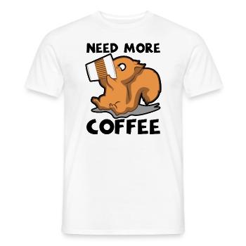 Café, Chipmunk, Fatigué, Lundi, Humour de bureau - T-shirt homme - blanc - Devant - AI Model Male 178 dark (178cm)