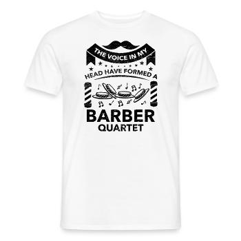 Funny Barbershop Quartet - Männer T-Shirt - Weiß - Vorne - AI Model Male 178 dark (178cm)