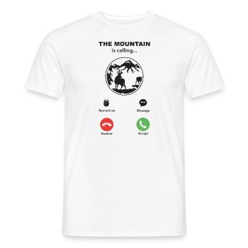 la montagne appelle - T-shirt homme - blanc - Devant - AI Model Male 178 dark (178cm)