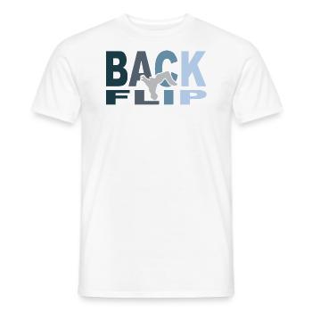 BackFlip - Männer T-Shirt - Weiß - Vorne - AI Model Male 178 dark (178cm)