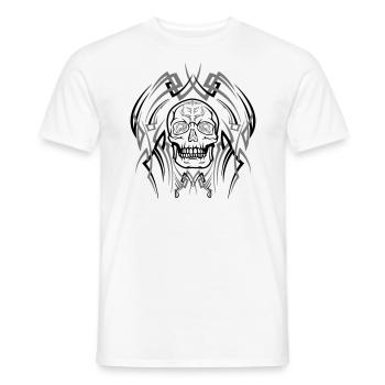 Crâne Crâne Schaedel Tribal - T-shirt homme - blanc - Devant - AI Model Male 178 dark (178cm)