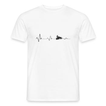 Skis snowboard silhouette cadeau snowboard - T-shirt homme - blanc - Devant - AI Model Male 178 dark (178cm)