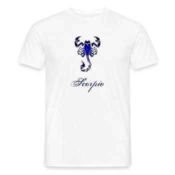 Zodiac: Scorpion - T-shirt homme - blanc - Devant - AI Model Male 178 dark (178cm)
