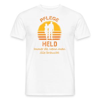Held in der Pflege - Männer T-Shirt - Weiß - Vorne - AI Model Male 178 dark (178cm)