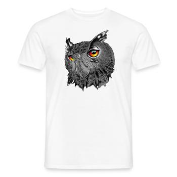Uhu/Bubo Bubo/Eule - Männer T-Shirt - Weiß - Vorne - AI Model Male 178 dark (178cm)