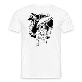Seabed drawing sketchy old school - Men's T-Shirt - white - Front - AI Model Male 178 dark (178cm)
