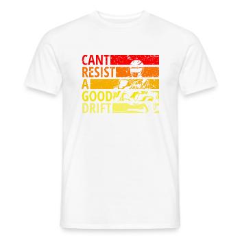 Cant resist a drift, Drift, Drive - Men's T-Shirt - white - Front - AI Model Male 178 dark (178cm)