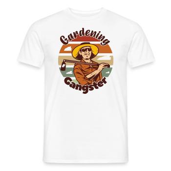 Gardening gangster funny, Flowers, Gangster - T-shirt homme - blanc - Devant - AI Model Male 178 dark (178cm)
