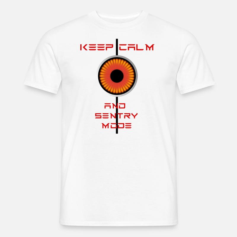 Keep Calm and Sentrymode Tesla - Männer T-Shirt - Weiß
