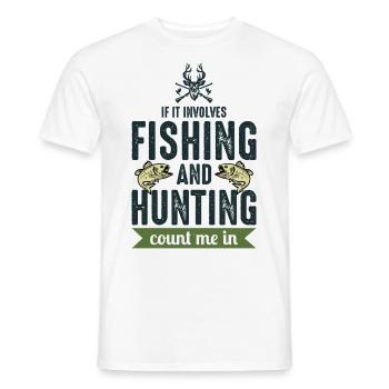 Fishing Dad Fish Outdoor Hunting Hunter Funny - Men's T-Shirt - white - Front - AI Model Male 178 dark (178cm)