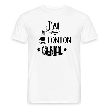 Idée De Cadeau Pour Un Tonton Génial - T-shirt homme - blanc - Devant - AI Model Male 178 dark (178cm)