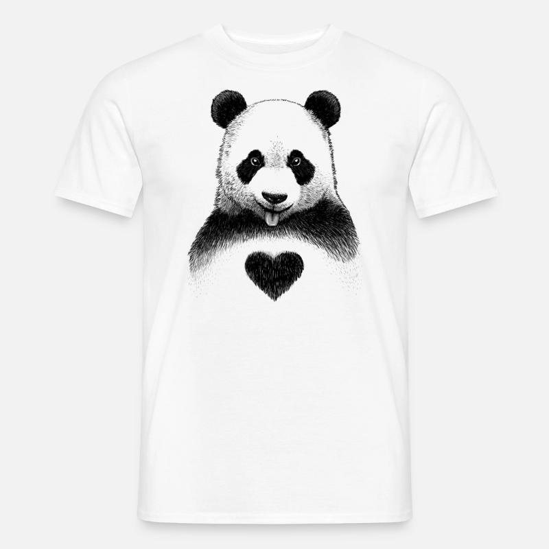 Panda Liebe - Männer T-Shirt - Weiß