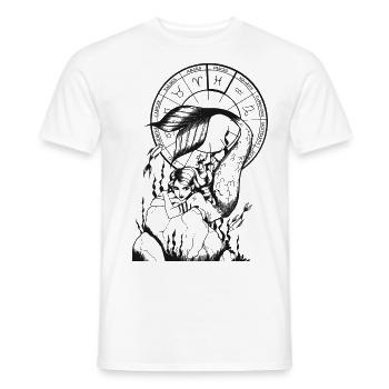 Fische Sternzeichen - Männer T-Shirt - Weiß - Vorne - AI Model Male 178 dark (178cm)