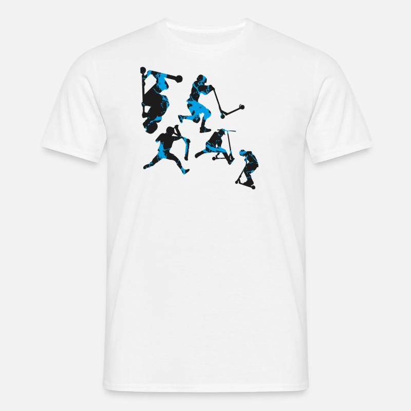Stuntscooter,Trickscooter,tricks,stunt,e-scooter - Männer T-Shirt - Weiß