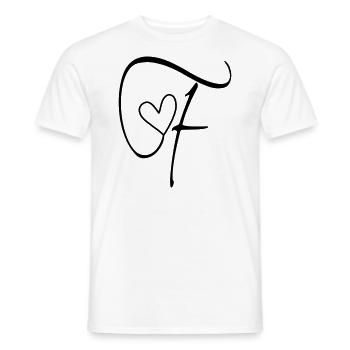 Buchstabe F Buchstabe-F Kalligrafie - Männer T-Shirt - Weiß - Vorne - AI Model Male 178 dark (178cm)