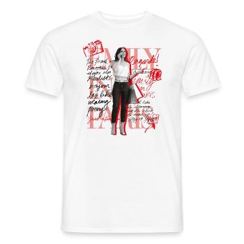 Emily In Paris Emily Mit Zitaten Rot - Männer T-Shirt - Weiß - Vorne - AI Model Male 178 dark (178cm)