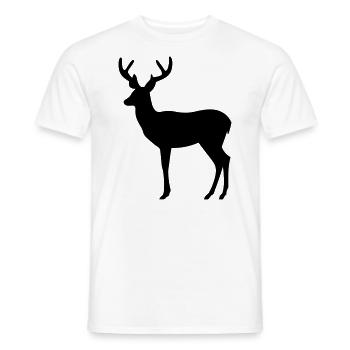 Hirsch - Männer T-Shirt - Weiß - Vorne - AI Model Male 178 dark (178cm)