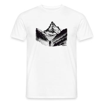 Alps Zermatt Matterhorn Hore Horu T-Shirt - T-shirt homme - blanc - Devant - AI Model Male 178 dark (178cm)