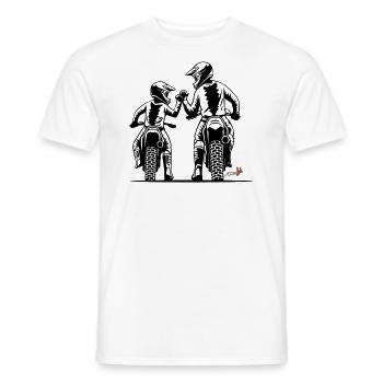 Vater und Sohn Motocross 2.0 - Männer T-Shirt - Weiß - Vorne - AI Model Male 178 dark (178cm)