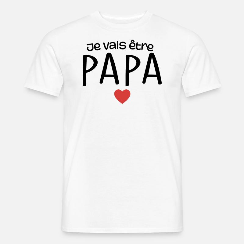 Ich werde Vater sein - Papa wird Vater - Papa Geschenk - Männer T-Shirt - Weiß