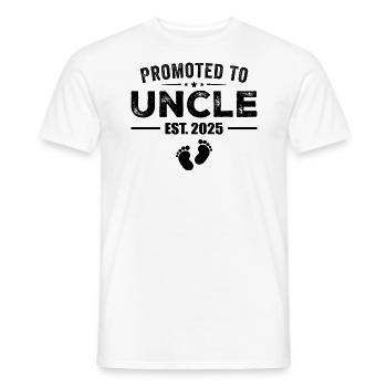 Befördert zum Onkel Est 2025 Lustig für den neuen Onkel - Männer T-Shirt - Weiß - Vorne - AI Model Male 178 dark (178cm)