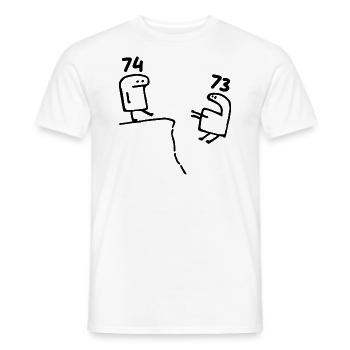74 Years Old - 74th Birthday Fun 74 Year Old Gift - Men's T-Shirt - white - Front - AI Model Male 178 dark (178cm)