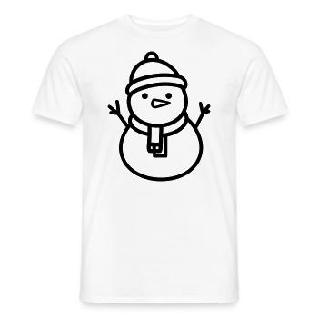 Bonhomme de neige - T-shirt homme - blanc - Devant - AI Model Male 178 dark (178cm)