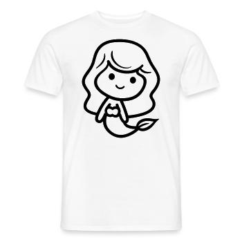 Meerjungfrau - Männer T-Shirt - Weiß - Vorne - AI Model Male 178 dark (178cm)