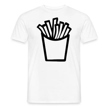 French fries - Men's T-Shirt - white - Front - AI Model Male 178 dark (178cm)