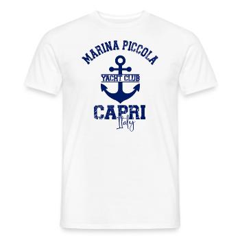 Marina Piccola Amalfi Coast Capri Yacht Club - Men's T-Shirt - white - Front - AI Model Male 178 dark (178cm)