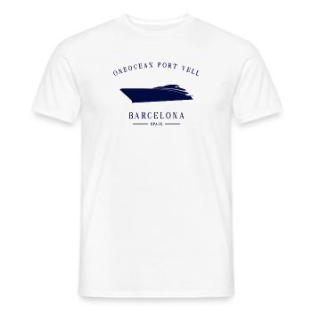OneOcean Port Vell Marina Barcelone Yacht Club - T-shirt homme - blanc - Devant - AI Model Male 178 dark (178cm)