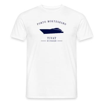 Porto Montenegro Marina Tivat Yacht Club Riviera - Männer T-Shirt - Weiß - Vorne - AI Model Male 178 dark (178cm)