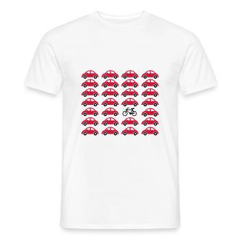 Fahrrad statt Auto - Männer T-Shirt - Weiß - Vorne - AI Model Male 178 dark (178cm)