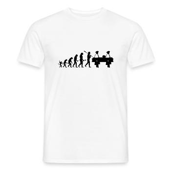 Evolution Bestattung Silhouette Geschenk Shirt - Männer T-Shirt - Weiß - Vorne - AI Model Male 178 dark (178cm)