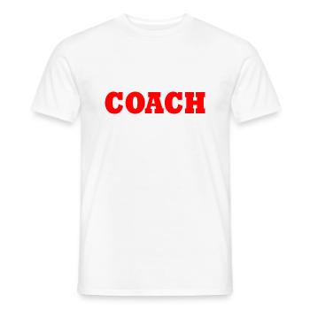 Coach - Men's T-Shirt - white - Front - AI Model Male 178 dark (178cm)