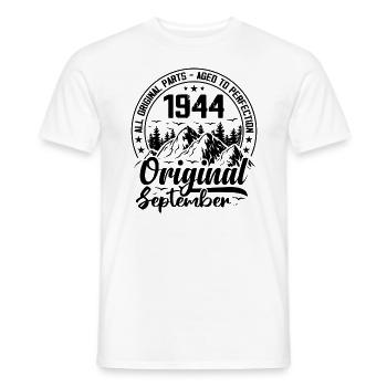 1944 September Original Geschenk zum 80-jährigen Jubiläum - Männer T-Shirt - Weiß - Vorne - AI Model Male 178 dark (178cm)