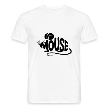Souris - Logo d’oiseau cool - T-shirt homme - blanc - Devant - AI Model Male 178 dark (178cm)