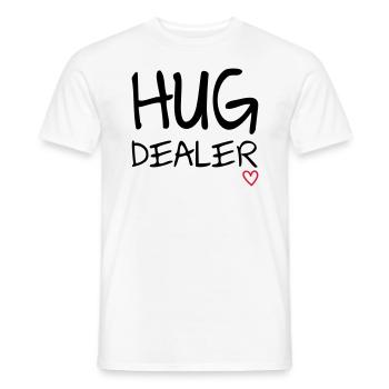 Hug Dealer - Männer T-Shirt - Weiß - Vorne - AI Model Male 178 dark (178cm)