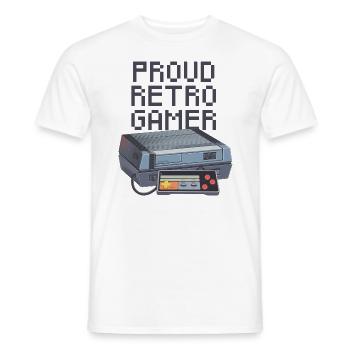 Stolzer Retro Gamer - dunkel - Männer T-Shirt - Weiß - Vorne - AI Model Male 178 dark (178cm)