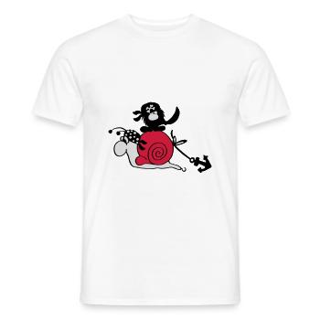 Piraten Schnecke und Pirat Monster Smuffel - Männer T-Shirt - Weiß - Vorne - AI Model Male 178 dark (178cm)
