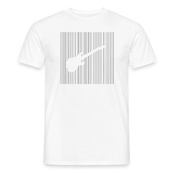 Electric Guitar, Rock'n'Roll, Band, Musician - Men's T-Shirt - white - Front - AI Model Male 178 dark (178cm)