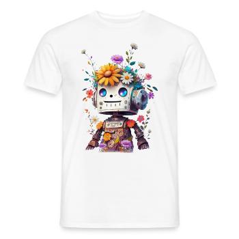 Niedlicher Roboter - Männer T-Shirt - Weiß - Vorne - AI Model Male 178 dark (178cm)