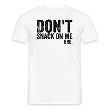 Don't Snack on Me Humor & Funny Cat Lover - T-shirt homme - blanc - Devant - AI Model Male 178 dark (178cm)