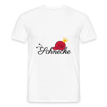 Schnecke Schrift Krone - Männer T-Shirt - Weiß - Vorne - AI Model Male 178 dark (178cm)