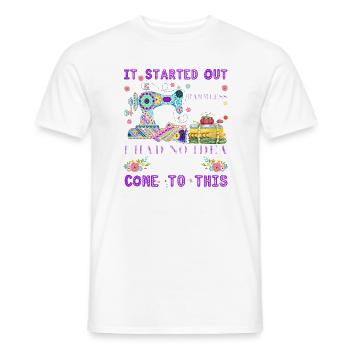 Quilting Saying Sewing hobby Design - Men's T-Shirt - white - Front - AI Model Male 178 dark (178cm)